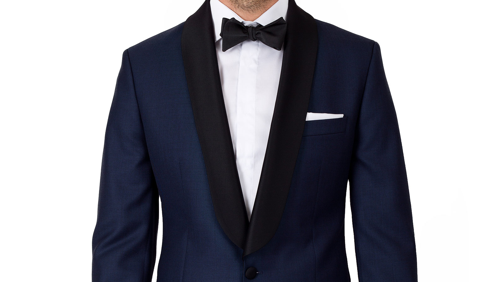blue sharkskin tuxedo
