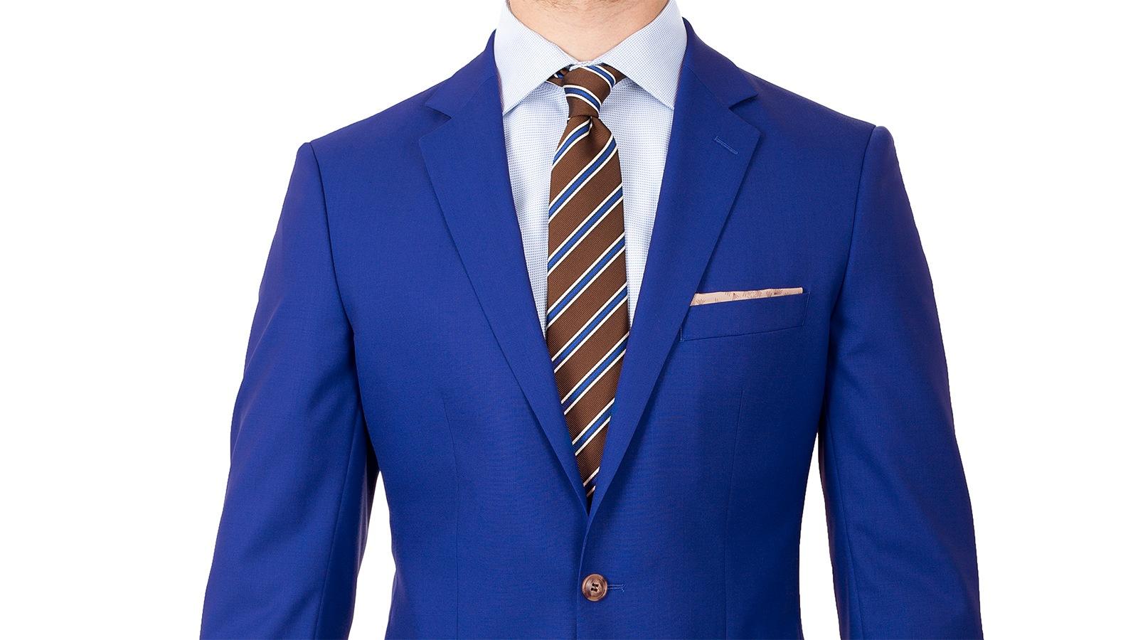 Royal Blue Suit in Summer Wool - slider image 2