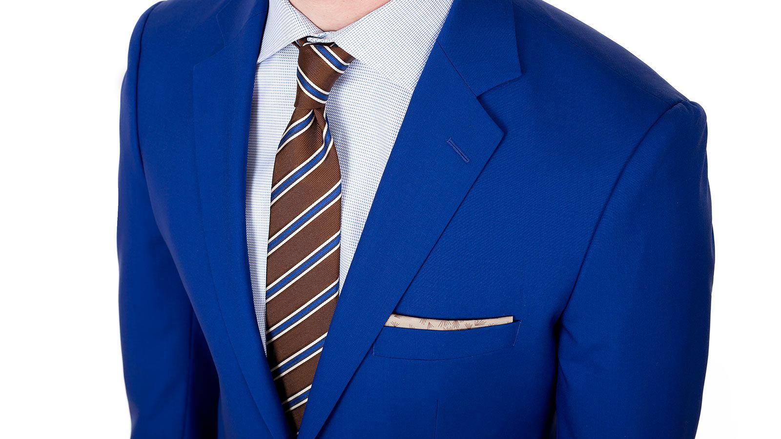 Royal Blue Suit in Summer Wool - slider image 3