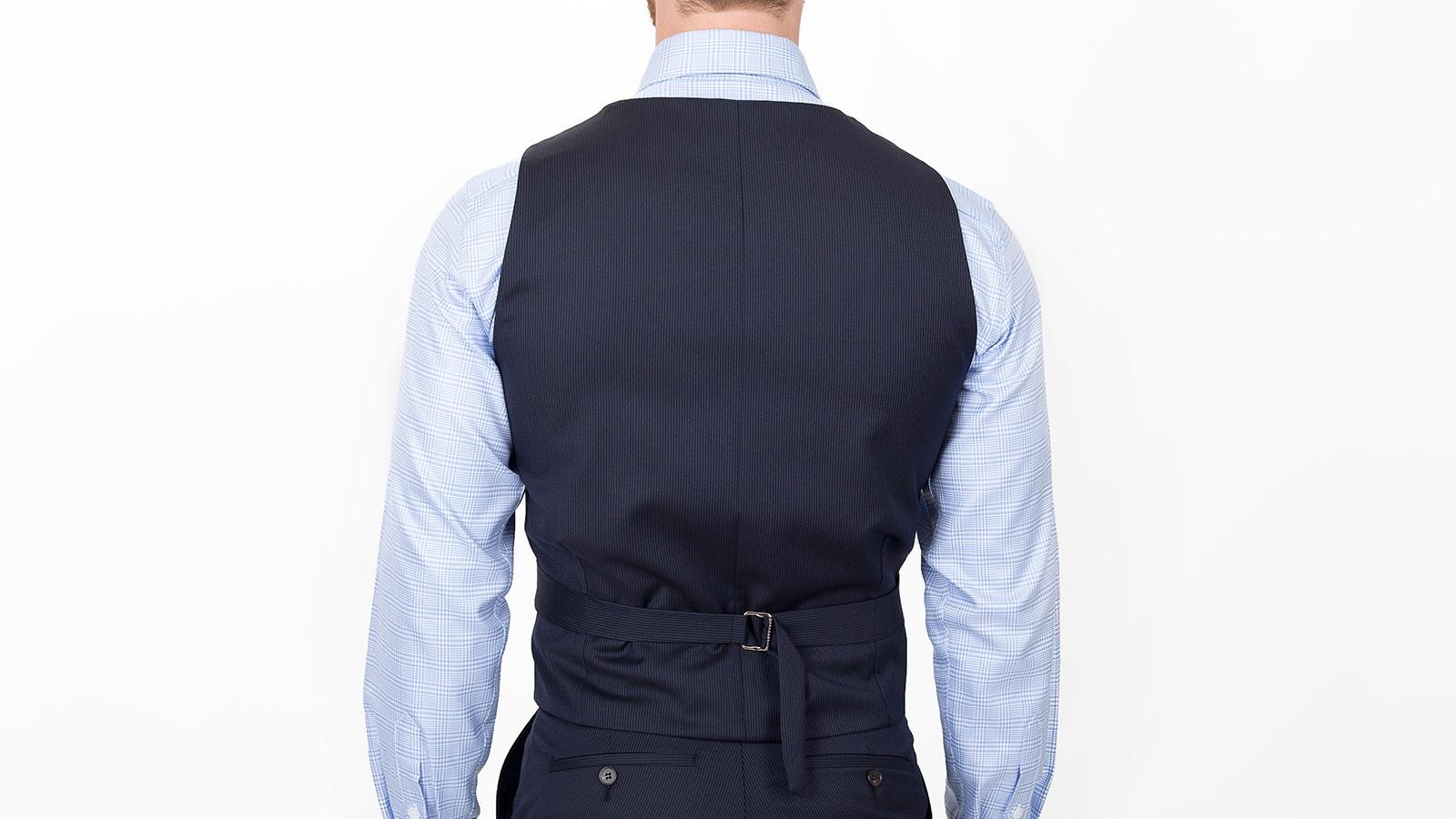 Micro Pinstripe Navy 3 Piece Suit - slider image 3