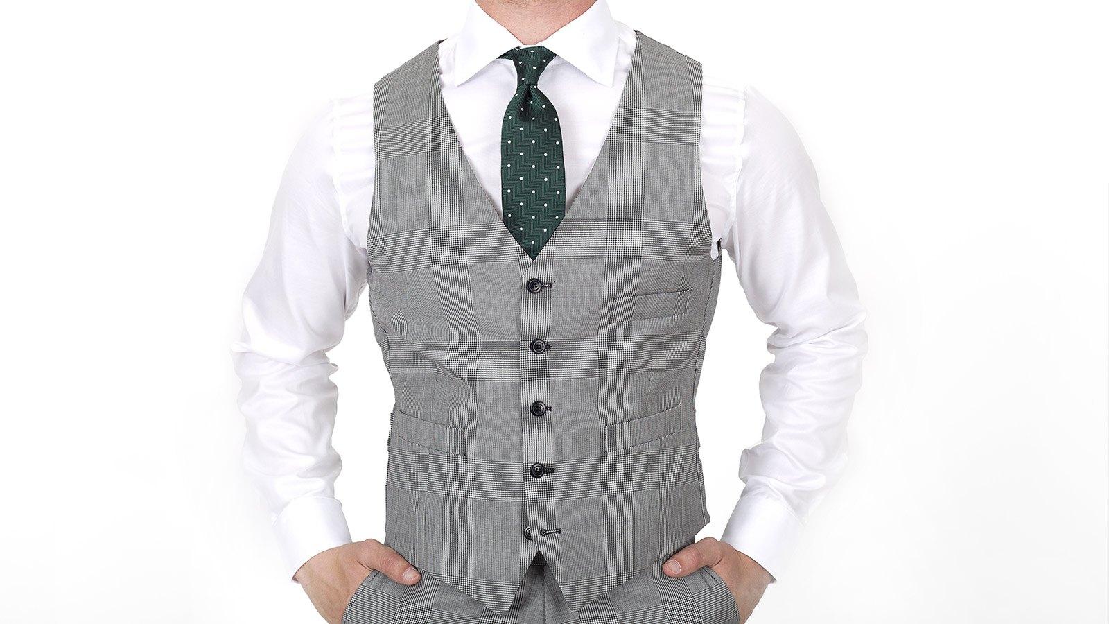 Grey Glen Plaid 3 Piece Suit - slider image 2