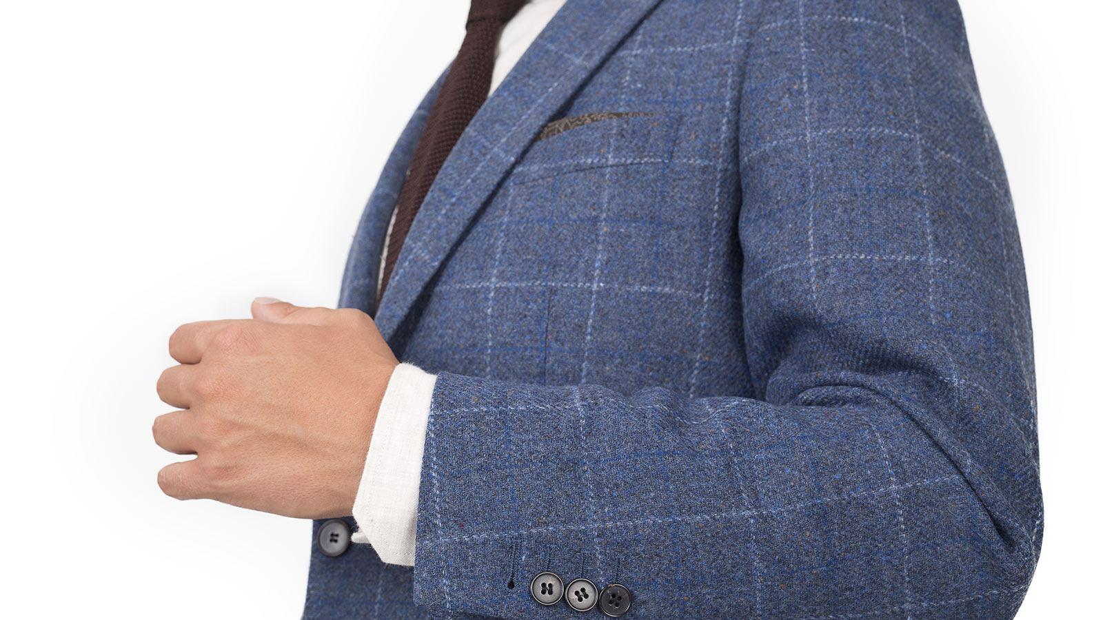 Blue Check Shetland Tweed Suit - slider image 2