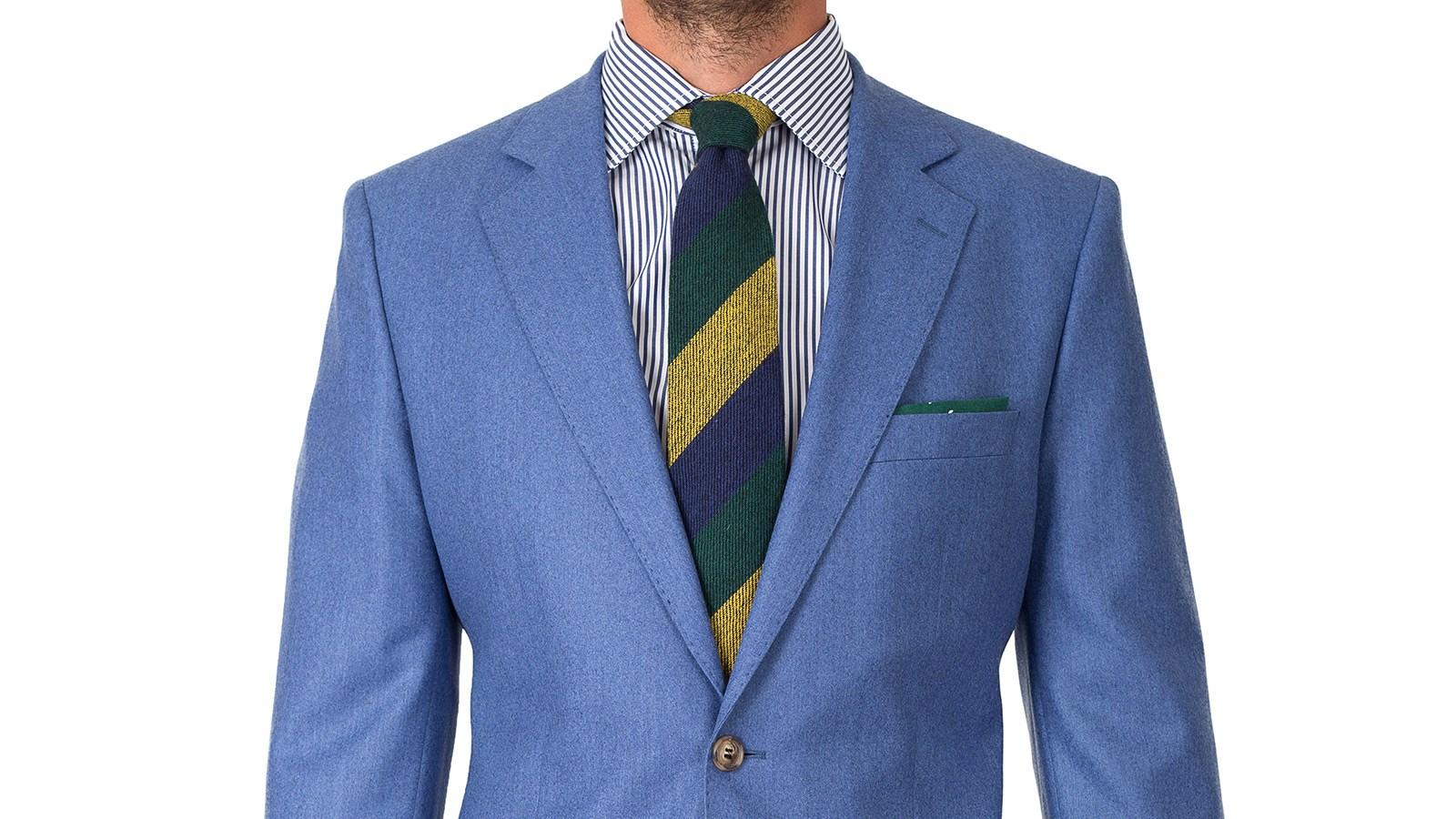 Sky Blue Flannel Suit - slider image 2