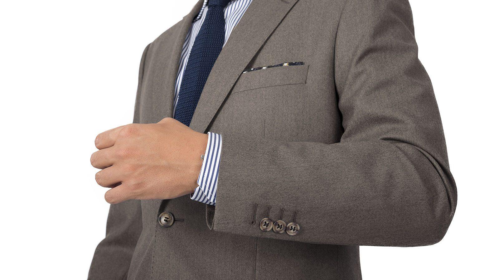 Light Brown Wool Flannel Suit - slider image 