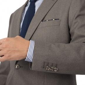 Light Brown Wool Flannel Suit - thumbnail image 1