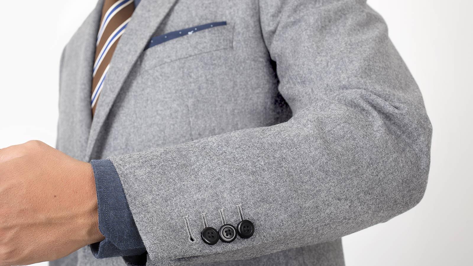 Light Grey Wool Flannel Suit - slider image 