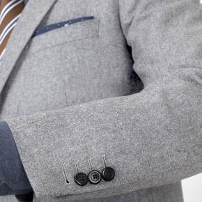 Light Grey Wool Flannel Suit - thumbnail image 1