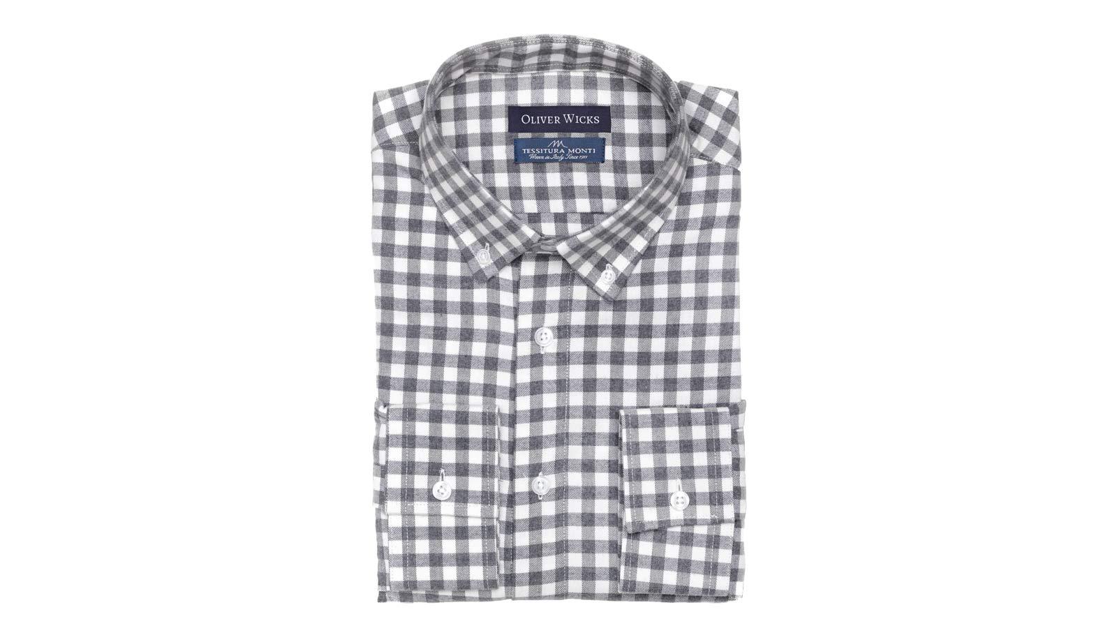 Men's Style Pro Grey Check Shirt - slider image 1