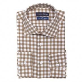 Brown Check Flannel Shirt - thumbnail image 1