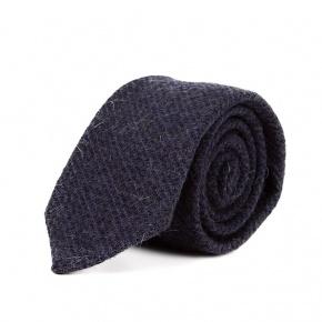 Charcoal Blue Italian 100% Wool Tie - 0