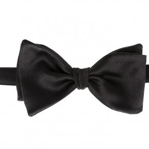 Black 100% Silk Bow Tie - Oliver Wicks