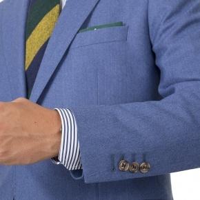 Sky Blue Flannel Blazer - 0