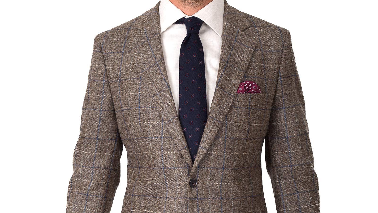 Brown Check Shetland Tweed 3 Piece Suit - slider image 2
