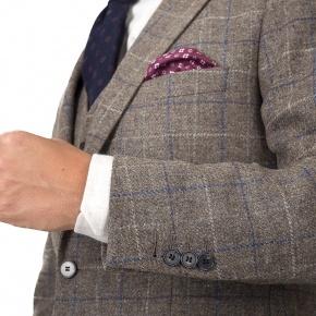 Brown Check Shetland Tweed Blazer - 0