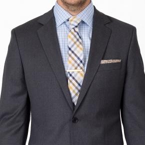 Suit in Solid Grey Italian Wool - 2