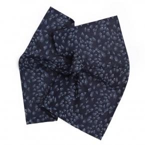 Navy Pocket Square With A Dandelion Pattern - thumbnail image 1