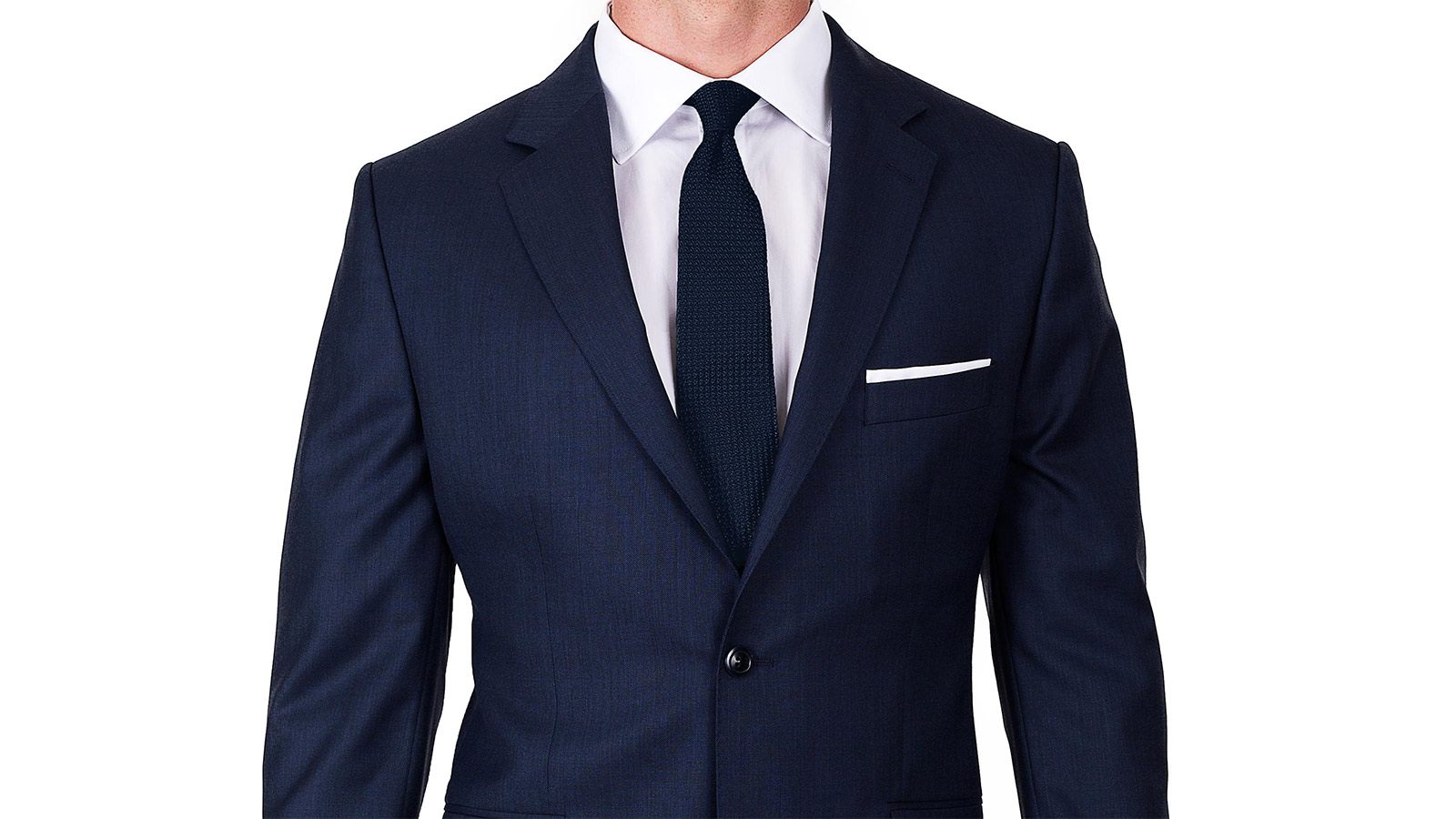 Navy Sharkskin Suit - slider image 2