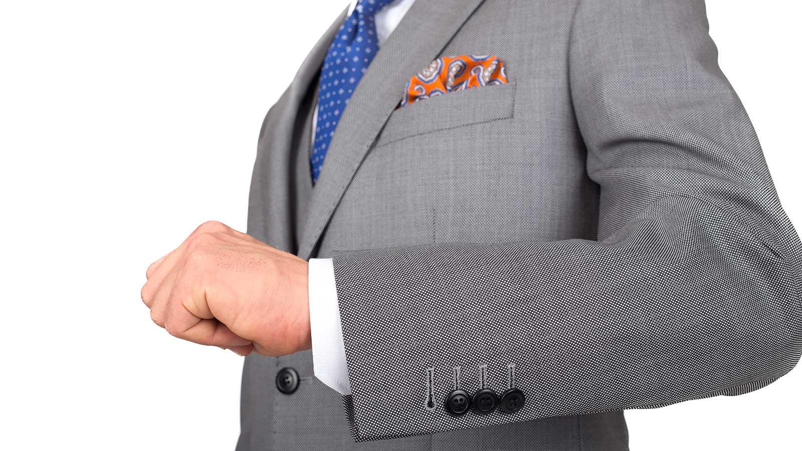 Premium Grey Birdseye Suit - slider image 1