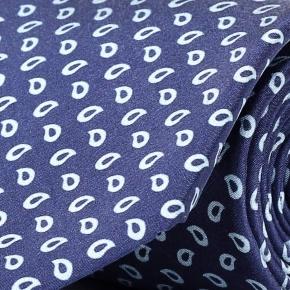 Navy Paisley 100% Silk Tie - 0