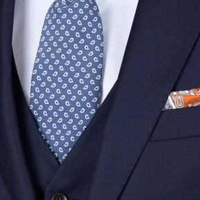 Solid Deep Blue 3 Piece Suit - thumbnail image 1