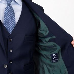 Solid Deep Blue 3 Piece Suit - thumbnail image 2