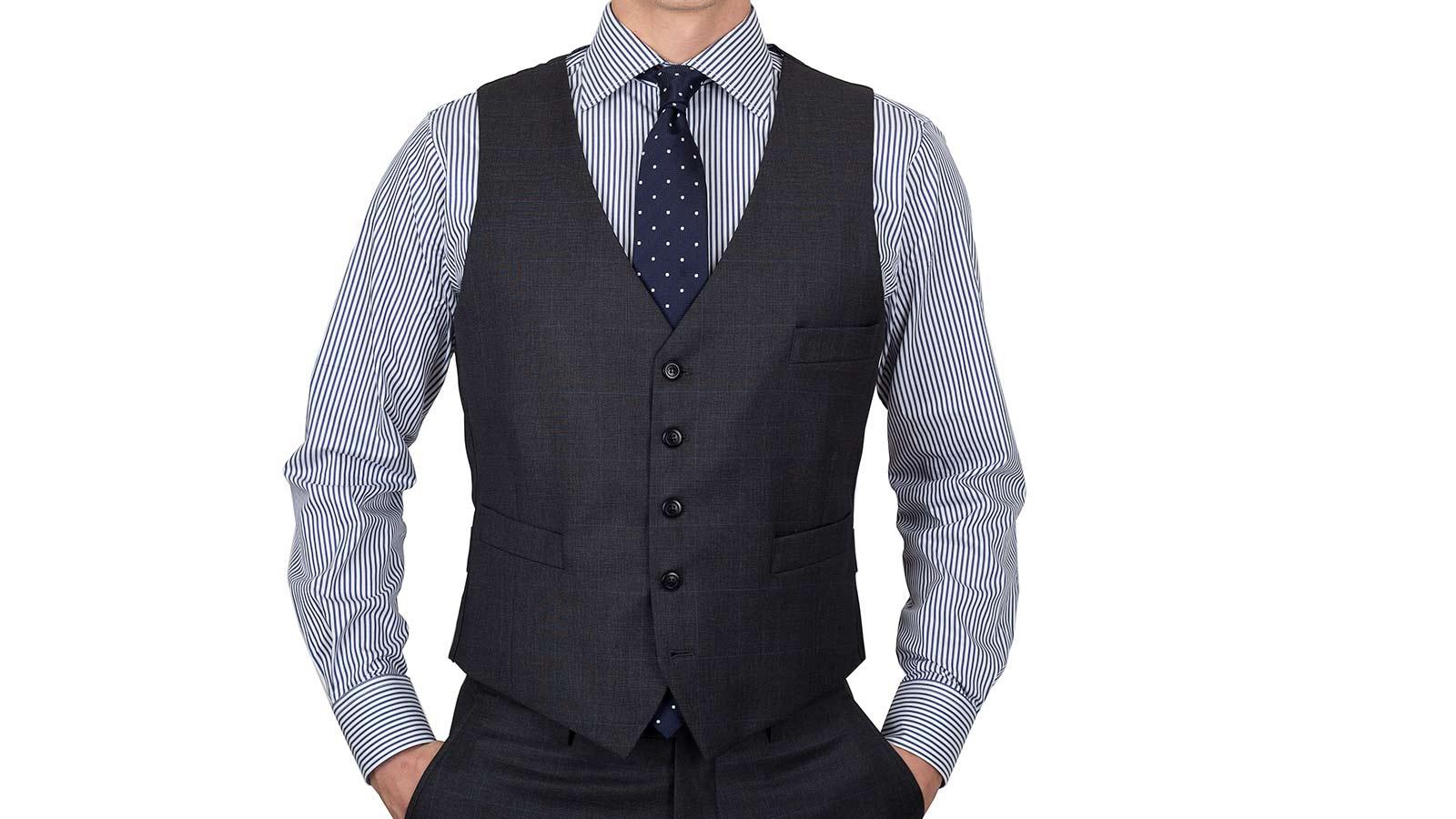 Premium Charcoal Plaid 3 Piece Suit - slider image 3