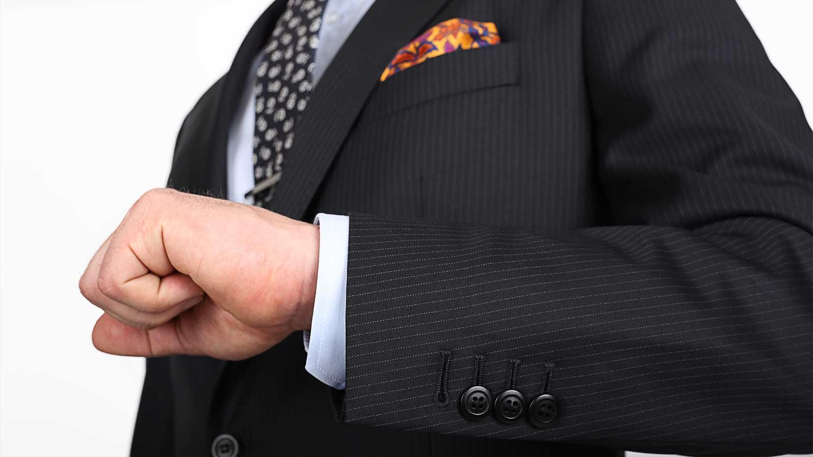 Premium Charcoal Pinstripe Suit - slider image 1
