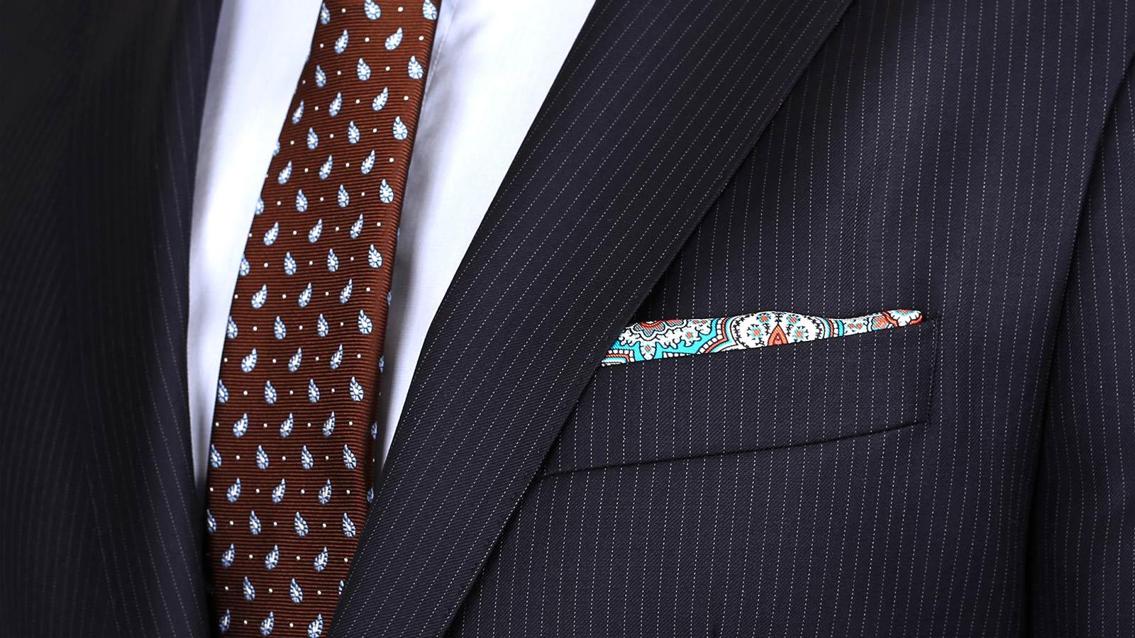 Premium Navy Pinstripe Suit - slider image 3