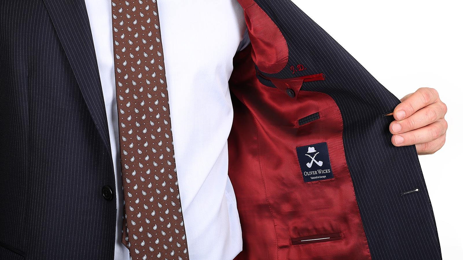 Premium Navy Pinstripe Suit - slider image 4