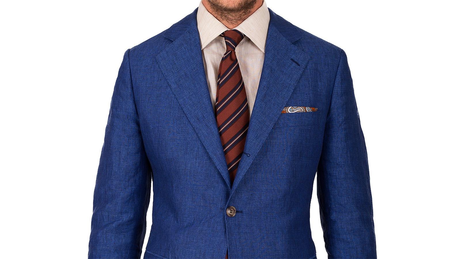 Intense Blue Linen Suit - Oliver Wicks