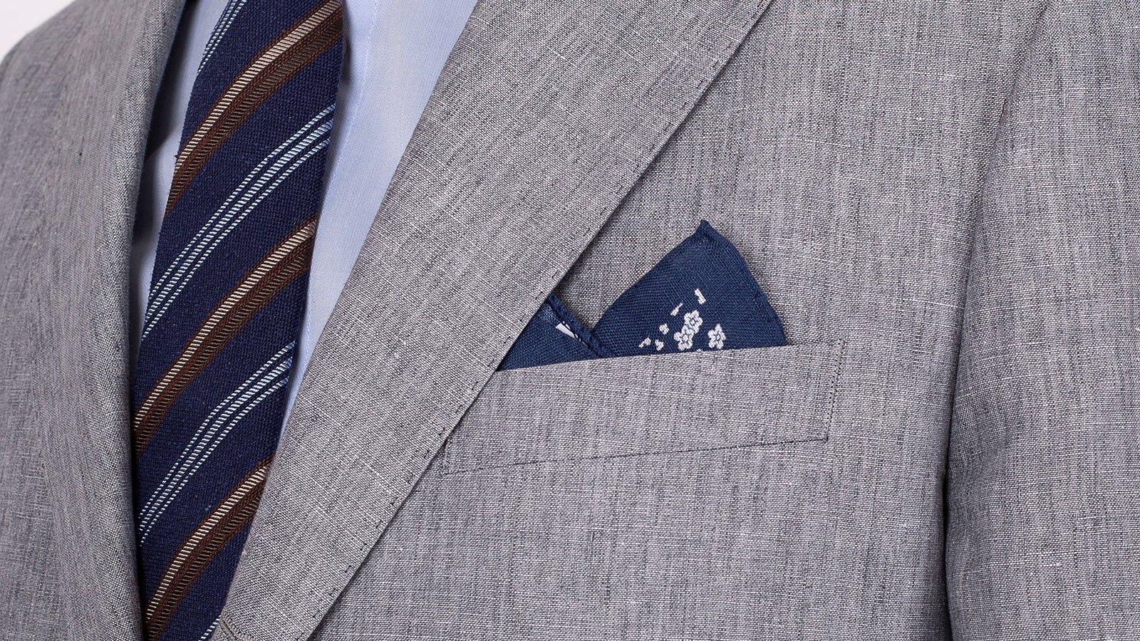 Grey Linen 3 Piece Suit - slider image 2