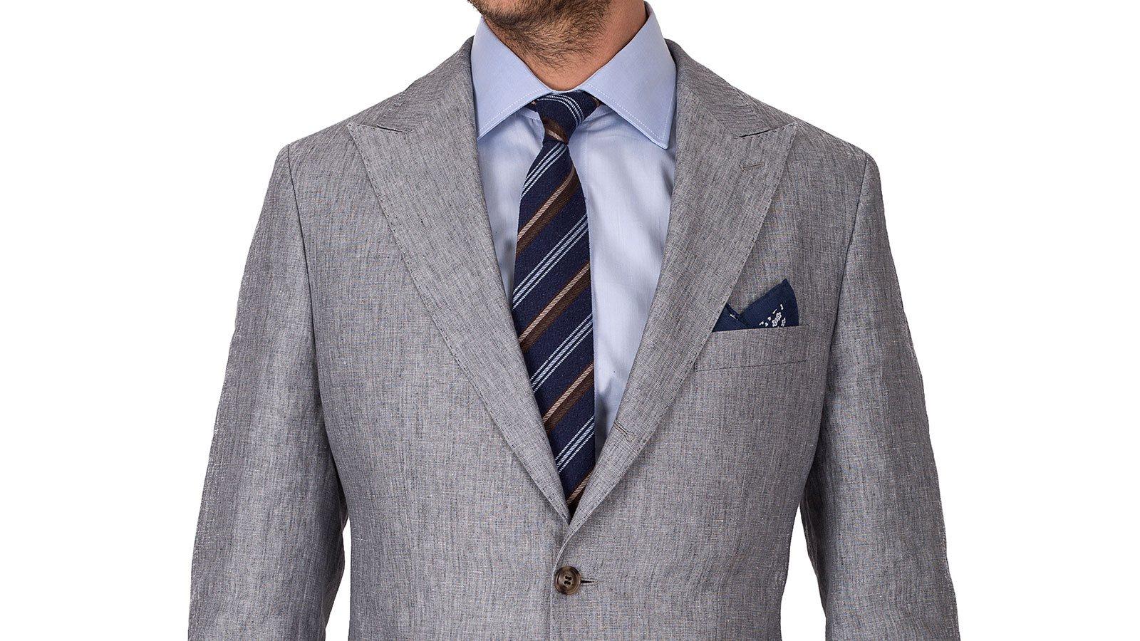 Grey Linen 3 Piece Suit - slider image 3