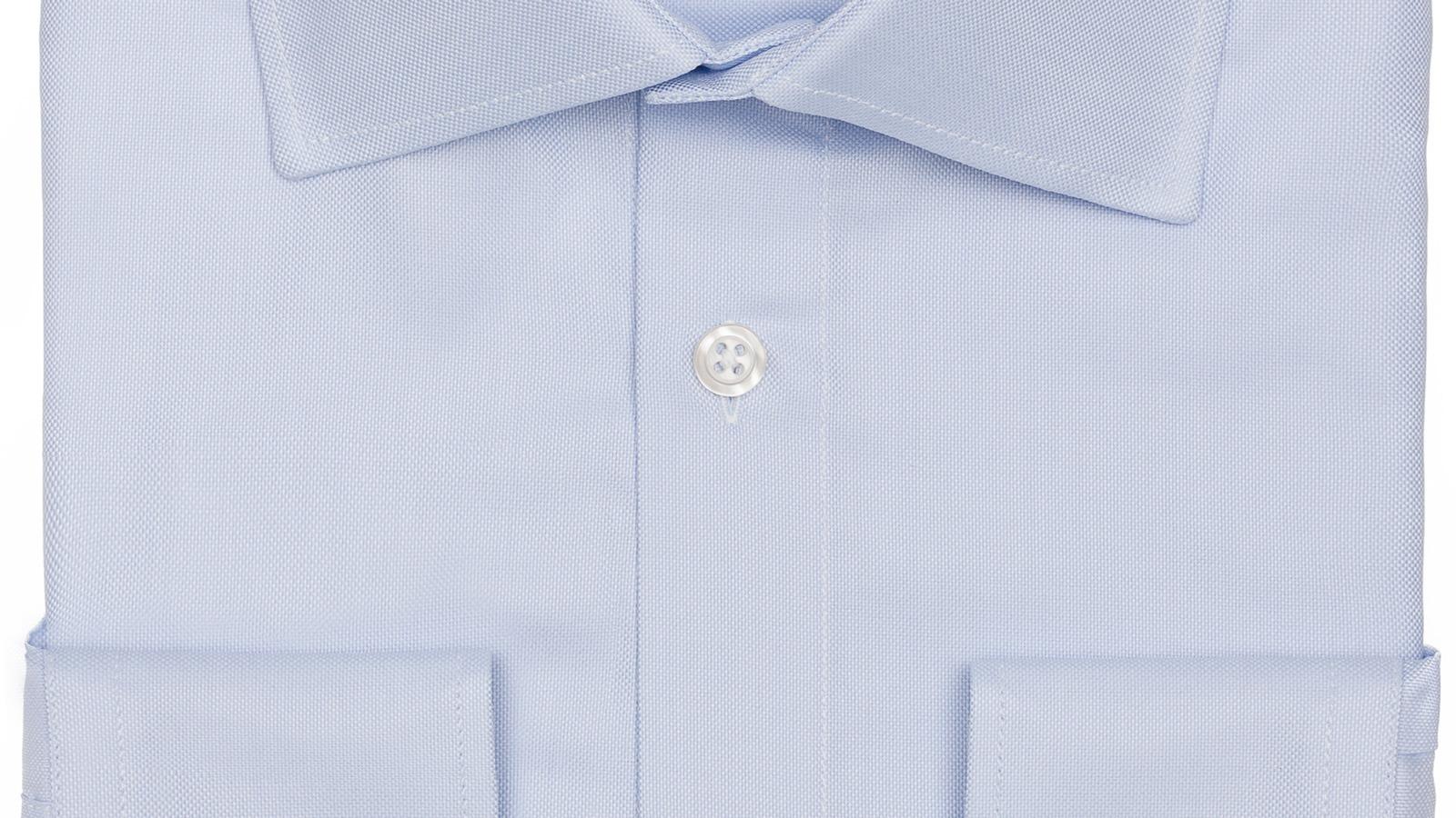 Light Blue Broadcloth Cotton Shirt - slider image 