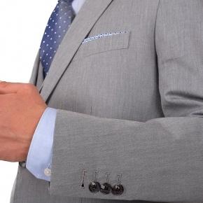 Light Grey Cotton 3 Piece Suit - thumbnail image 1
