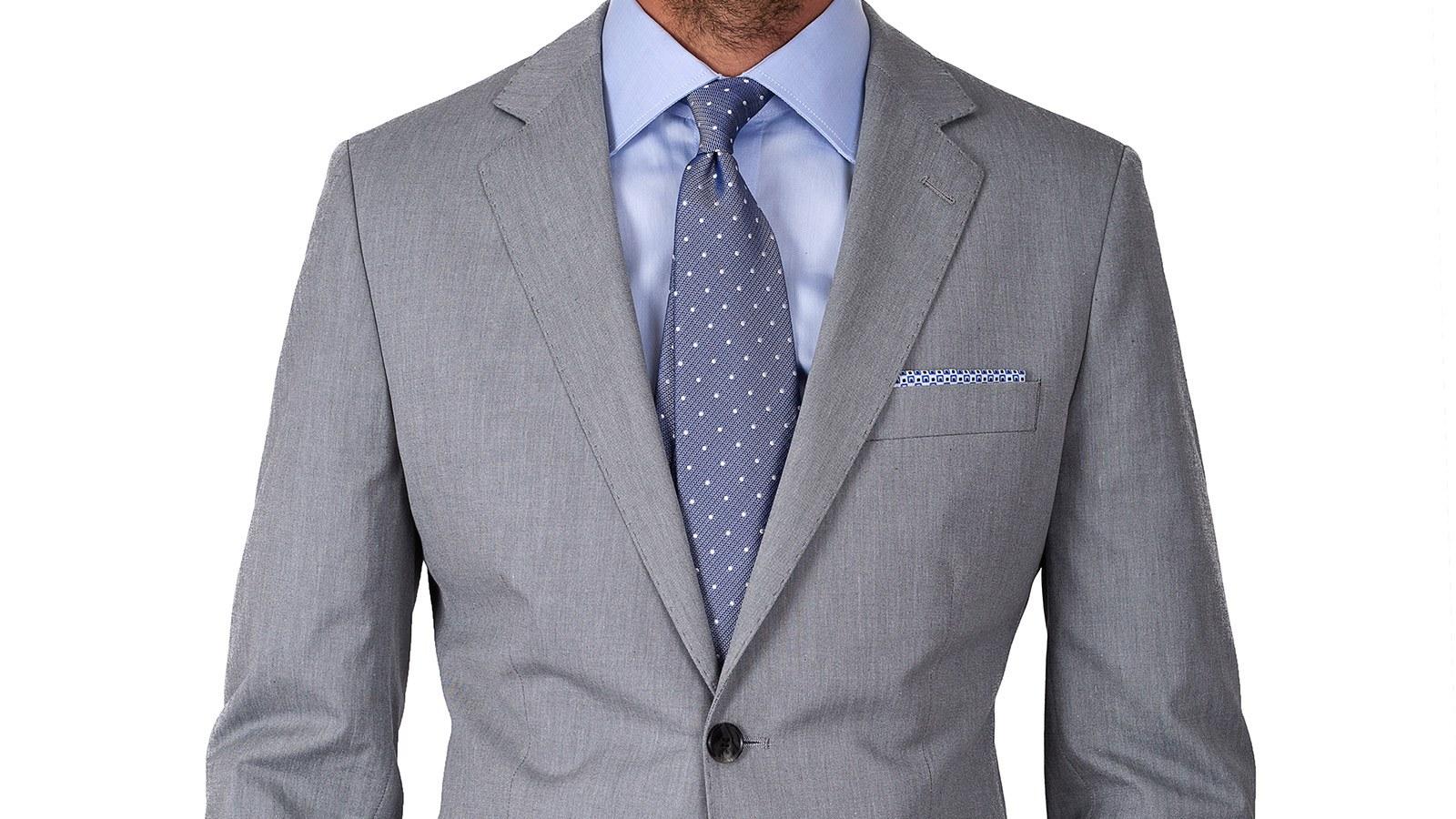 Light Grey Cotton 3 Piece Suit - slider image 2