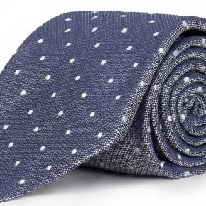 Pastel Blue Dotted Italian 100% Silk Tie - 0