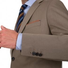 Khaki Cotton Blazer - 1