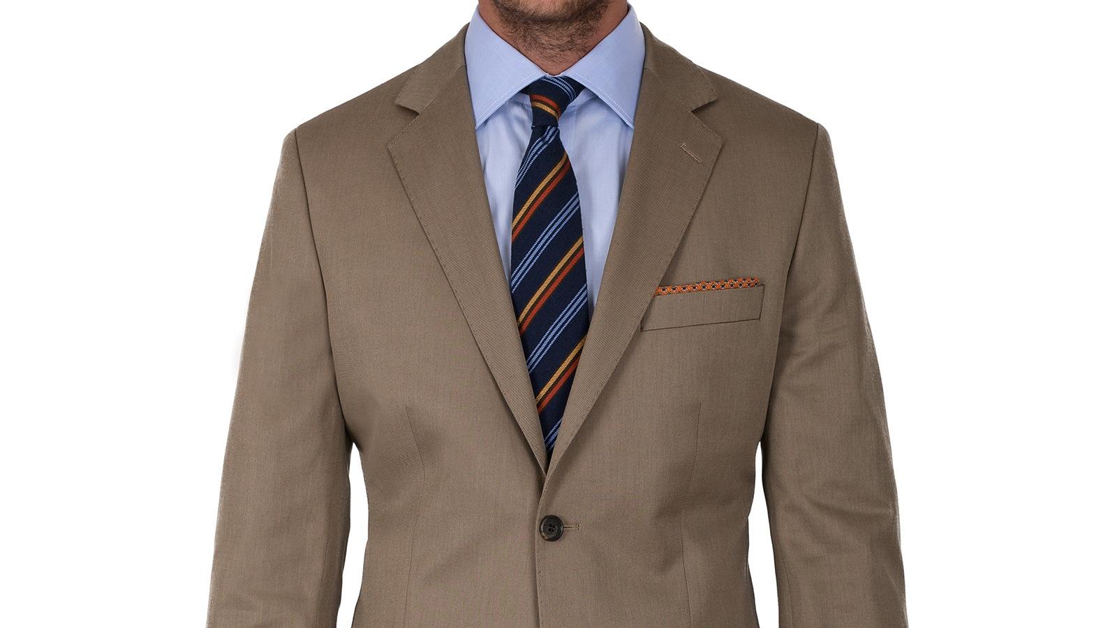 Khaki Cotton Blazer Oliver Wicks