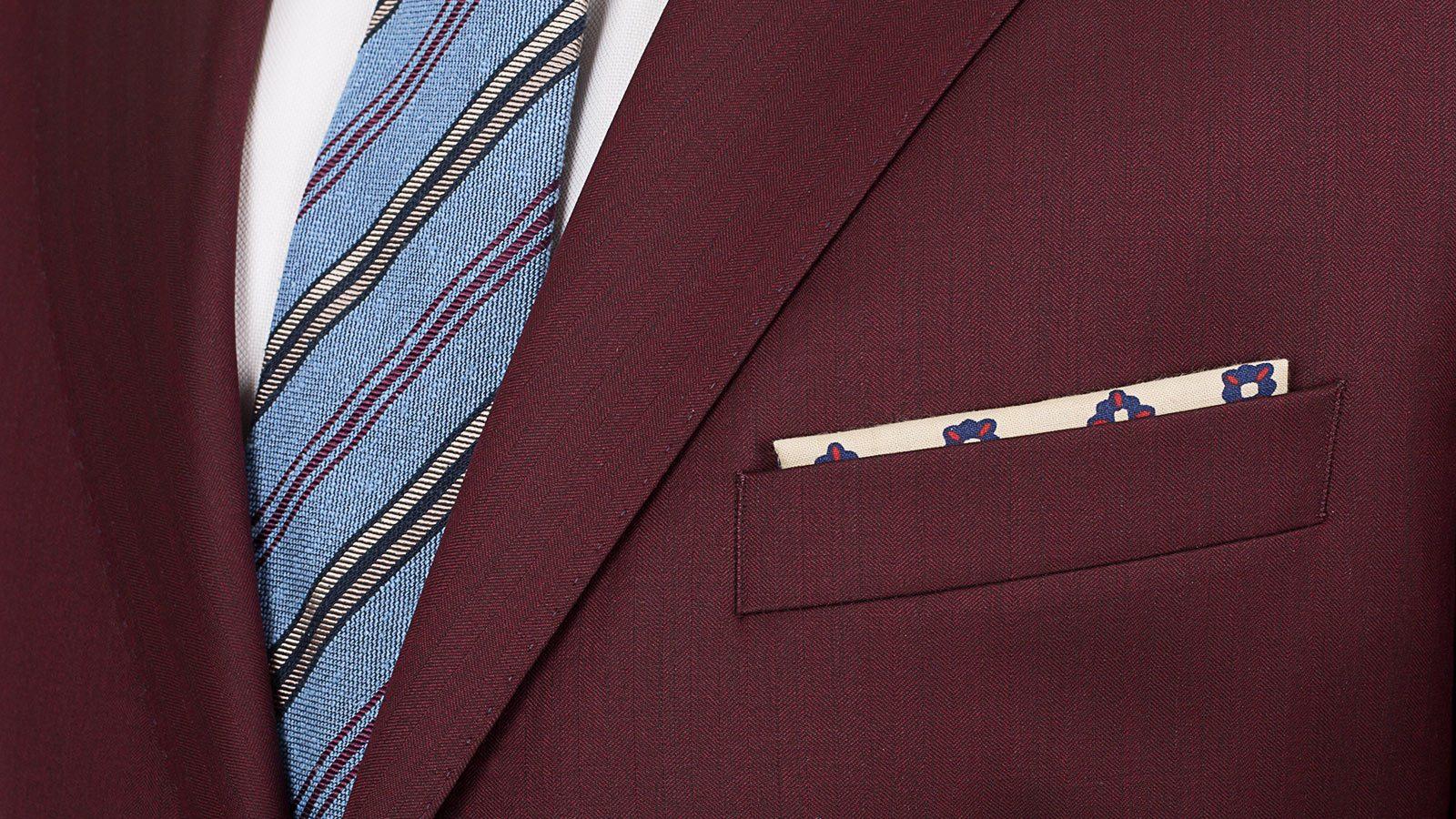 Premium Burgundy Wool & Silk Suit - slider image 2
