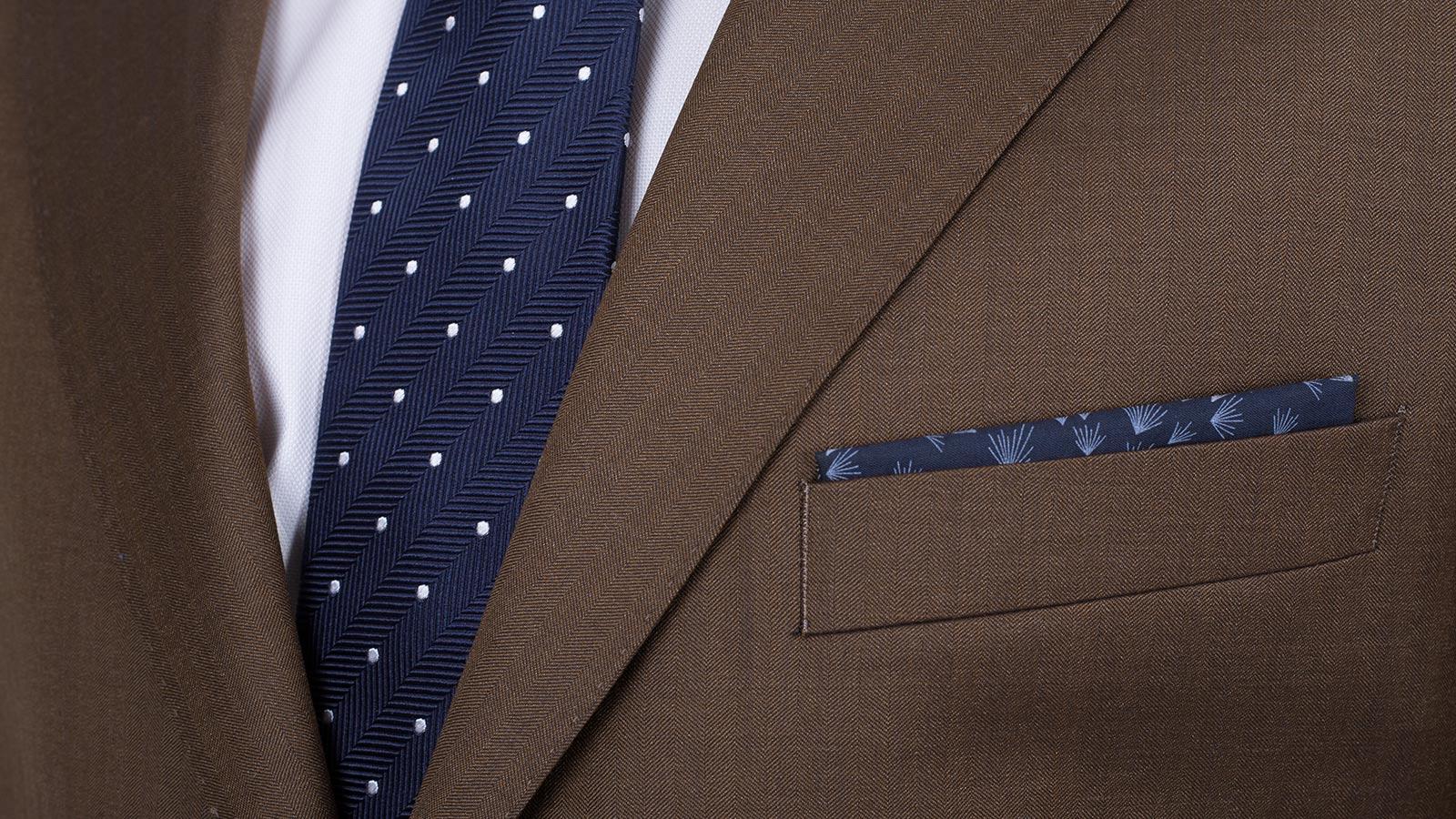 Premium Coffee Brown Wool & Silk Suit - slider image 2