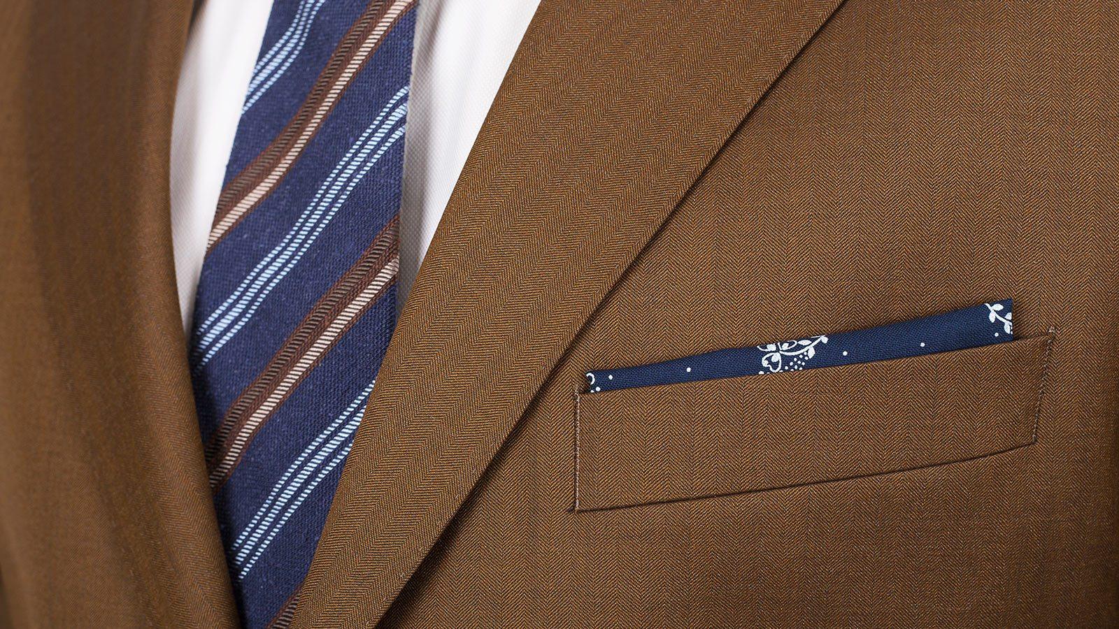 Premium Bronze Brown Wool & Silk Suit - slider image 2
