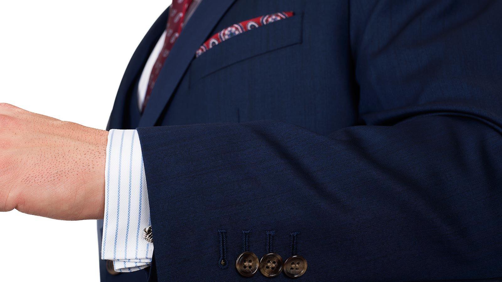 Premium Deep Blue Wool & Silk Suit - slider image 2