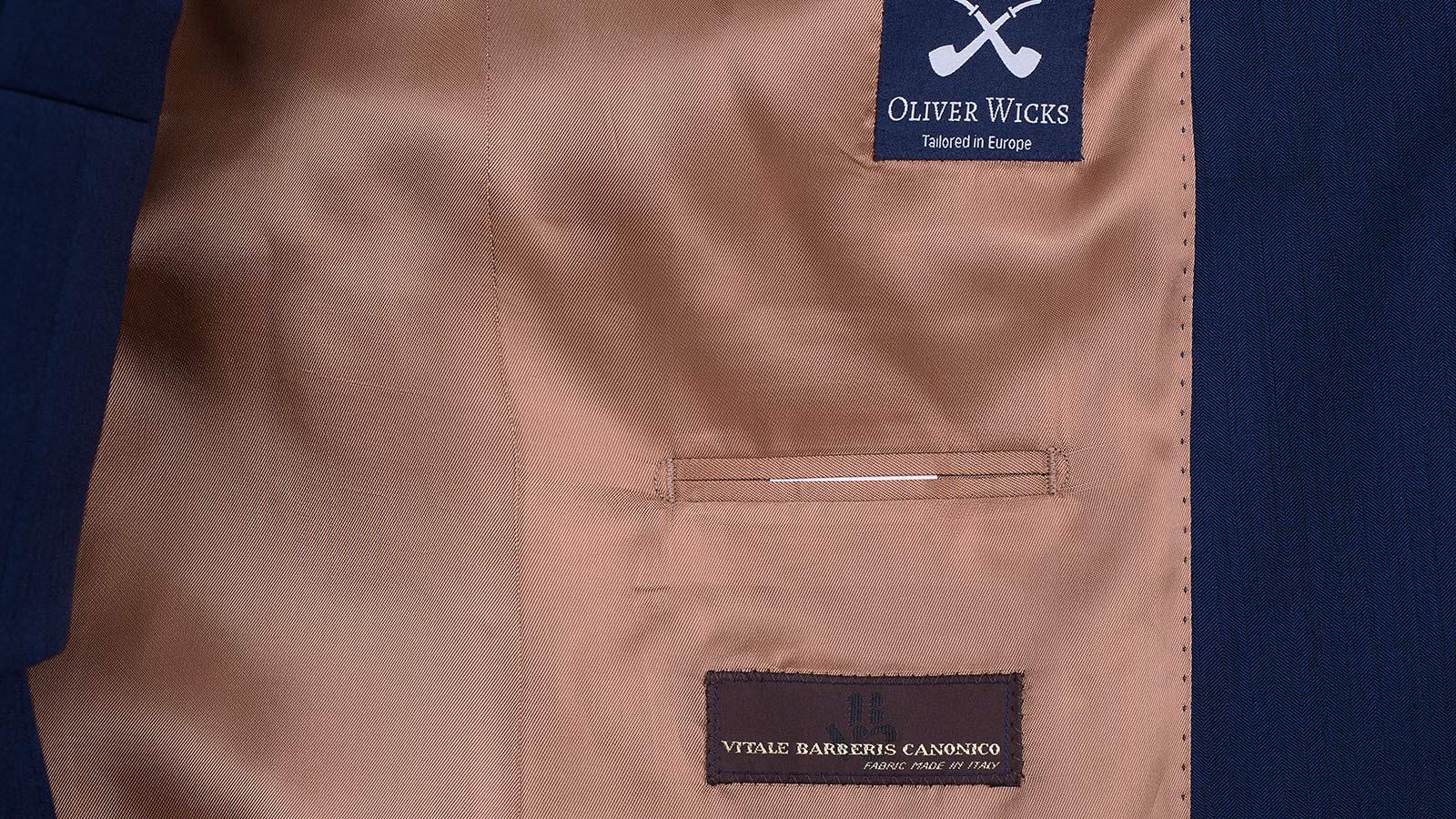 Premium Deep Blue Wool & Silk Suit - slider image 3