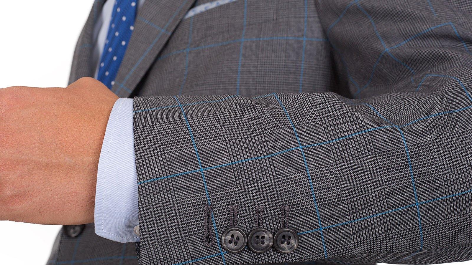 Vendetta Premium Grey Plaid Suit  - slider image 1