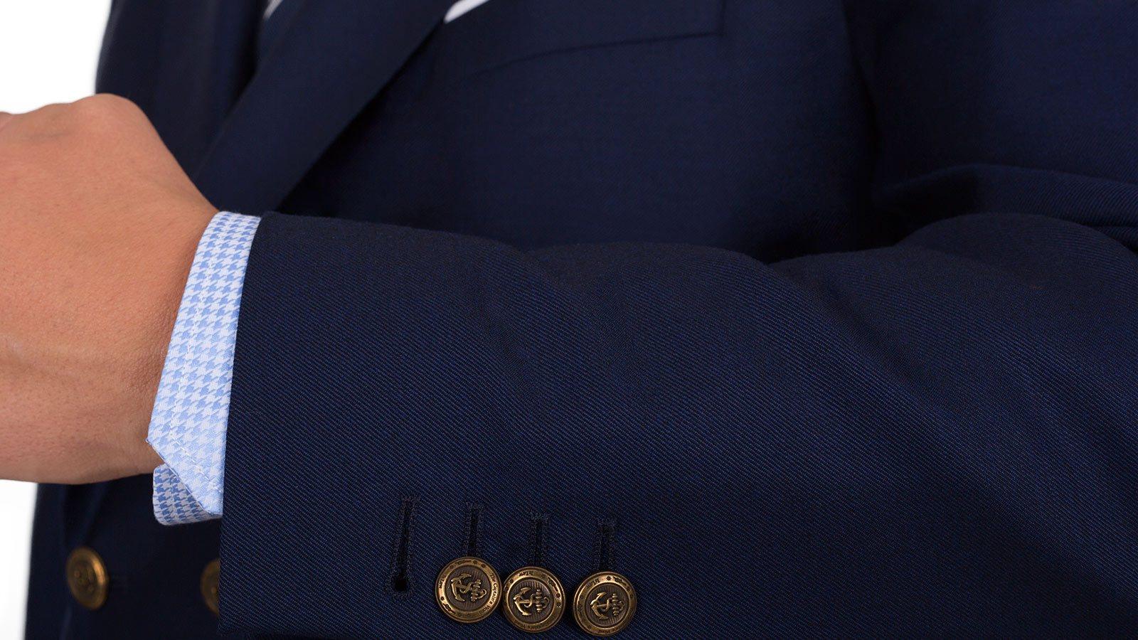 Deep Blue Blazer with Brass Buttons - slider image 1