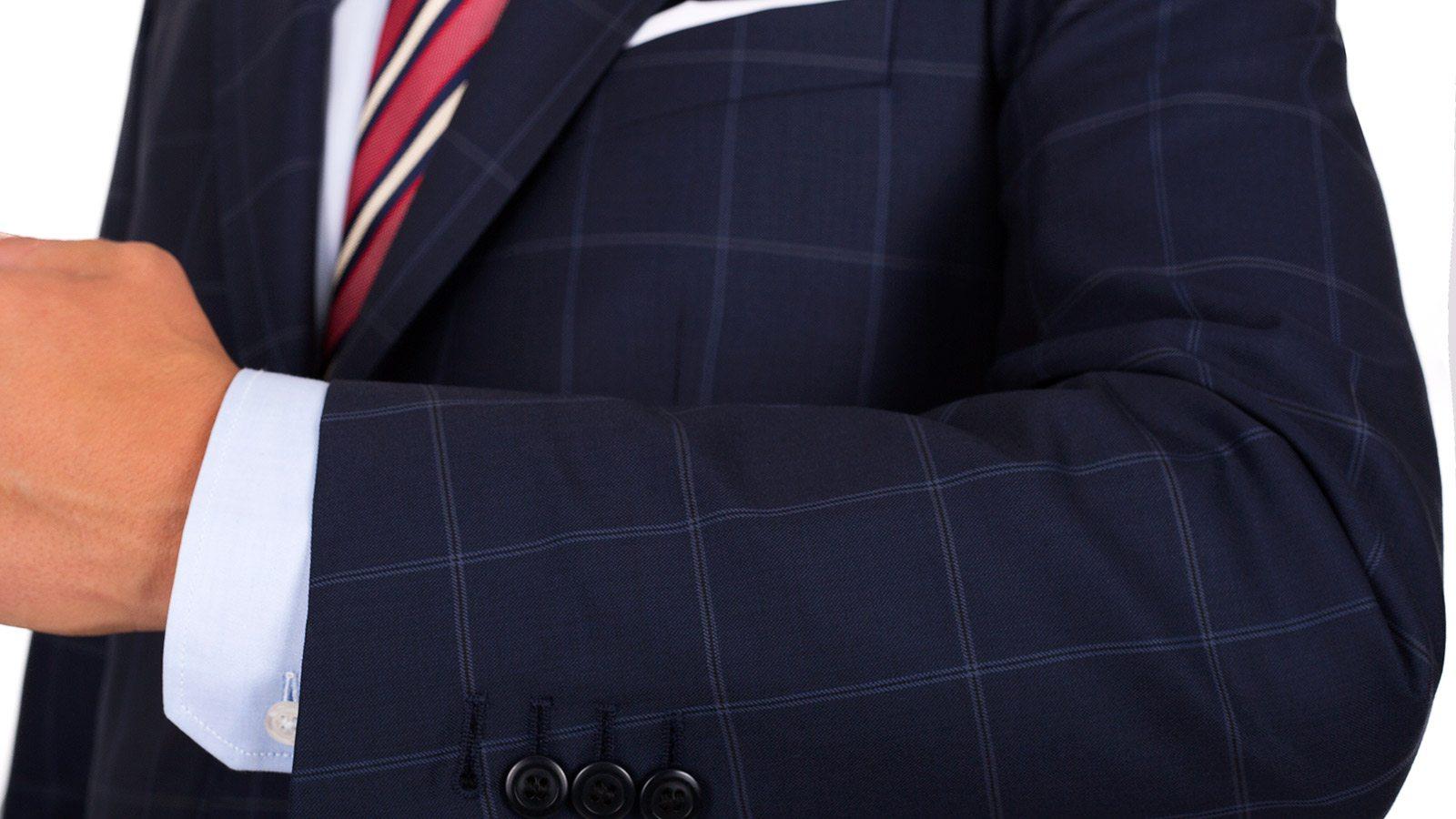 Vendetta Premium Navy Check Blazer - slider image 1