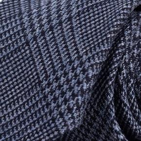 Blue Wool & Silk Check Tie - 0