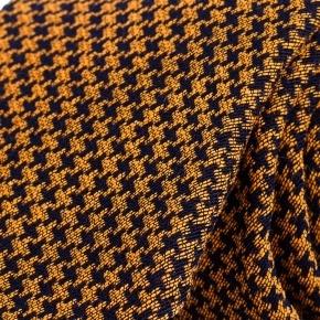 Saffron Wool & Silk Houndstooth Tie - 0