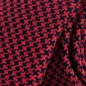 Dark Pink Wool & Silk Houndstooth Tie - 0