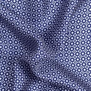 Blue Patterned Italian 100% Silk Pocket Square - 0